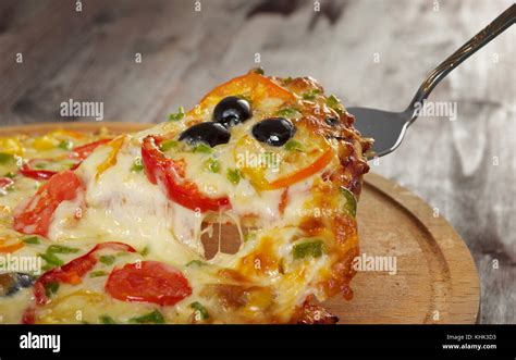 Impasto Per Pizza Napoletana Taking Slice Of Pizzamelted Cheese