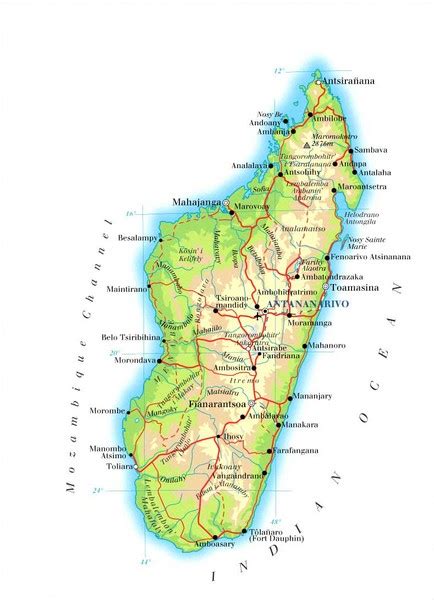 Madagascar Map Madagascar Africa • Mappery