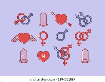 Vector Set Sex Icons Line Style Stock Vector Royalty Free 1194331897