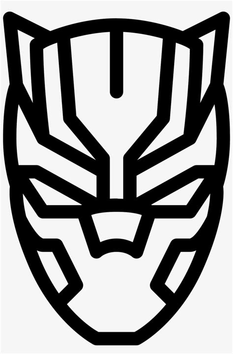 Black Panther Logo Black Panther Mask Outline Transparent Png