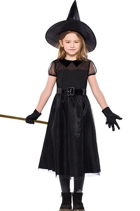 Black Witch Halloween Cosplay Cute Kids Costume Cute Costumes For