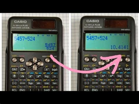 Cambiar resultado de fracciones a decimales en calculadora científica