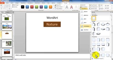 Ms Powerpoint Tutorial Working With Wordart Youtube
