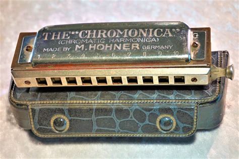 Vintage Hohner Chromatic Harmonica With Original Case Etsy
