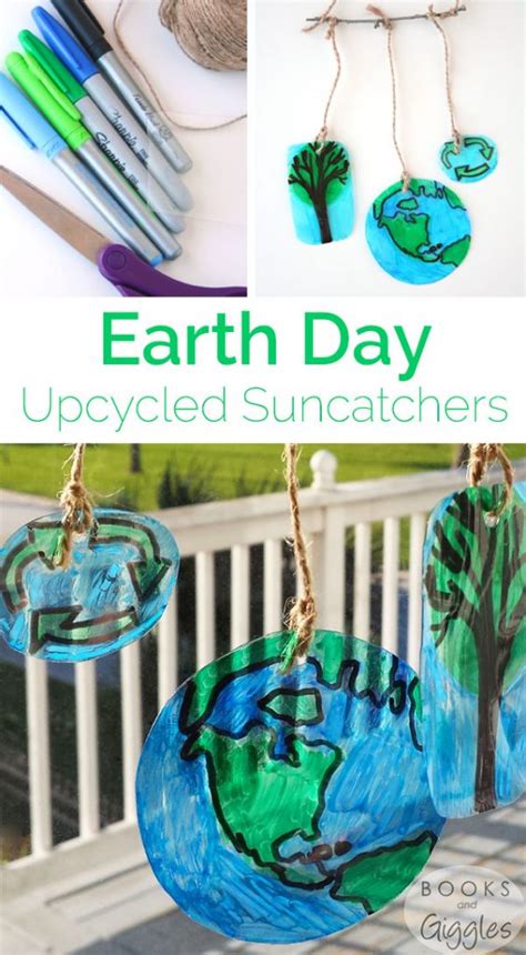 Earth Day Craft For Kids Upcycled Plastic Suncatchers Earth Day