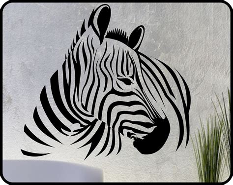 Zebra Wall Decal Zebra Sticker Zebra Wall Mural Zebra