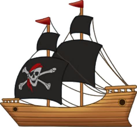 Pirate Ship Vector Clipart Image Free Stock Photo