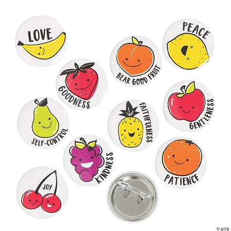Mini Fruit Of The Spirit Buttons Oriental Trading