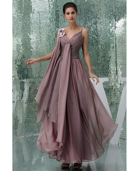 A Line V Neck Floor Length Chiffon Prom Dress Op5005 155 6