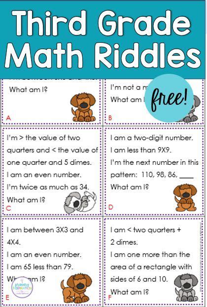 More Third Grade Math Riddles For 1 Through 120 Third Grade Math