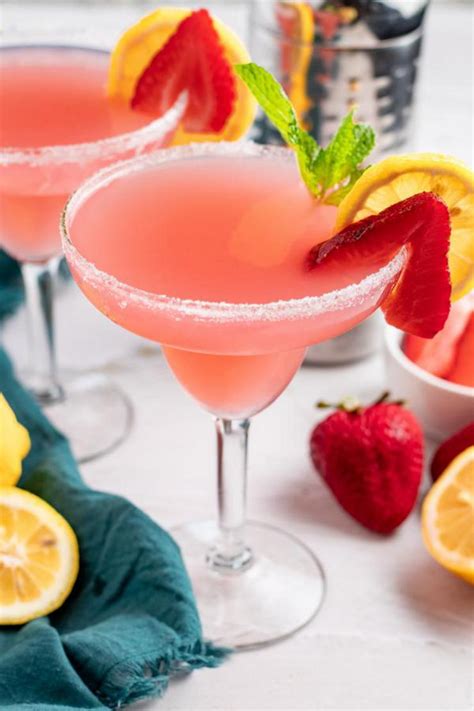 Alcoholic Drinks Best Pink Lemonade Margarita Cocktail Recipe Easy