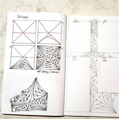 Zentangle doodling is a form of artistic expression anyone can do at any time. 10 Step by Step Tangle Patterns for Beginners | Westcoast Dreaming | Zentangle patterns, Tangle ...