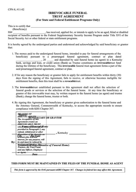Top 5 Irrevocable Trust Form Templates Free To Download In Pdf Format