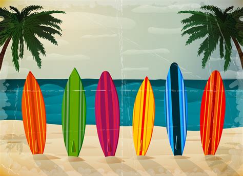 Surfer Swimmer Graphic Design Background Rainbow Color Colorful