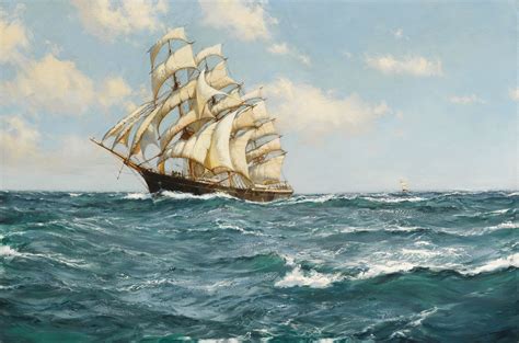 Montague Dawson Rsma Frsa Lot Sothebys Sailboat Painting