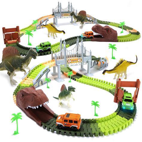 Buy Eaglestone 194 Pcs Dinosaur Race Car Tracks Set For Kidsflexible