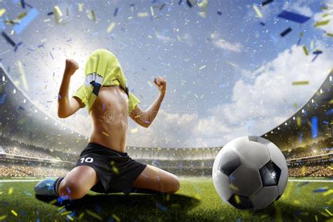 Selebration Of Victory In Children Soccer Match Stock Photo Image Of