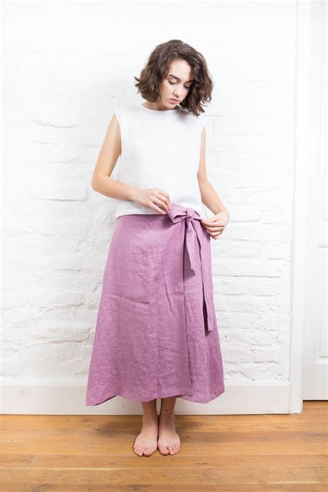Long Linen Wrap Skirt Maxi Skirt Circle Skirt Linen Skirts Maxi