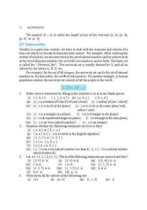 Ncert Book Class 11 Maths Chapter 1 Sets Pdf
