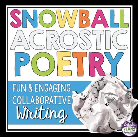 Acrostic Snowball Writing Prestoplanners