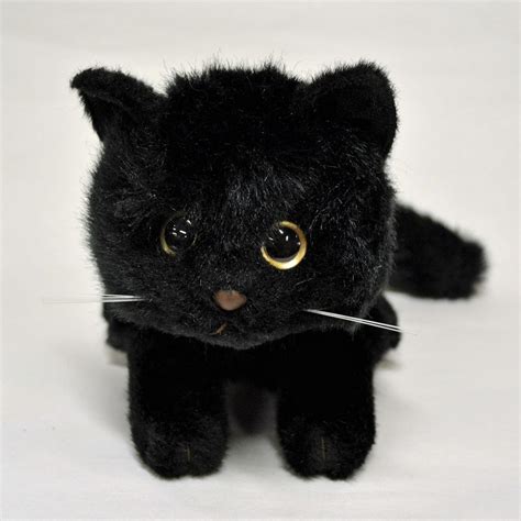 Realistic Black Cat Stuffed Animal