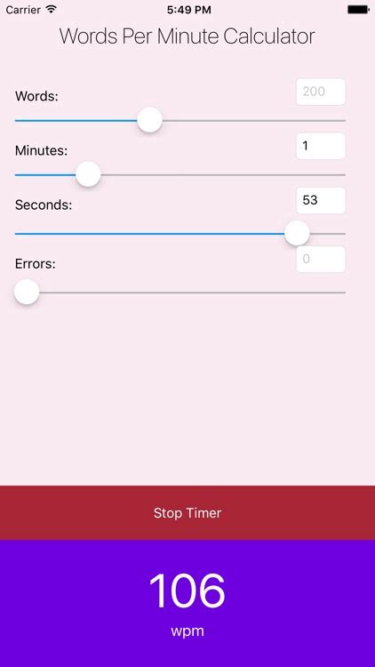 Words Per Minute Calculator By Noctivity