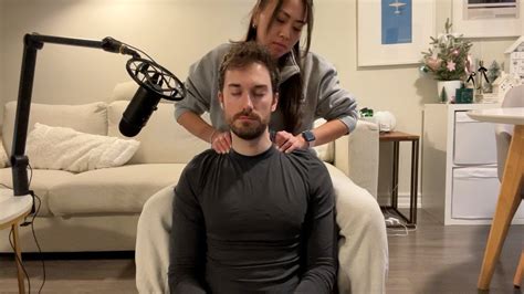 Asmr Relaxing Upper Body Massage For My Husband Shoulders Chest