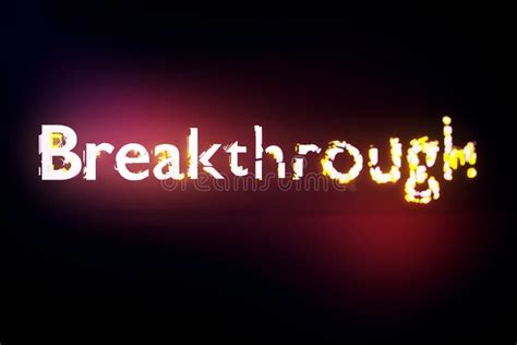 Breakthrough Break Through Word Glass Breaking Stock Illustration