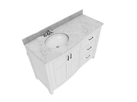Allen Roth Moravia 48 In White Undermount Single Sink Bathroom Vanity