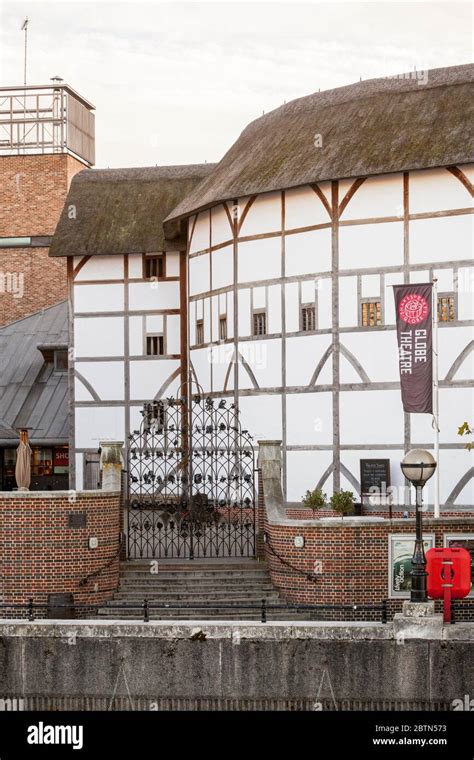 Ornate Iron Entrance Gate Of Shakespeares Globe Theatre On The South