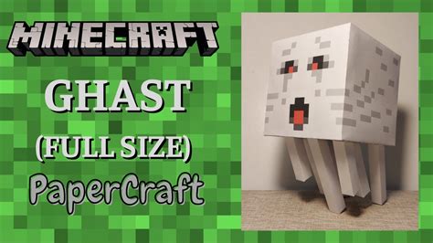 043 Minecraft Ghast Full Size Papercraft 😀 Youtube