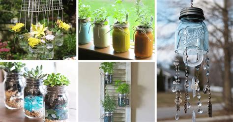16 Upcycled Mason Jar Garden Ideas For Your Plants