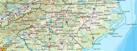 North Carolina Tourist Attractions Charlotte Raleigh Weather Maps