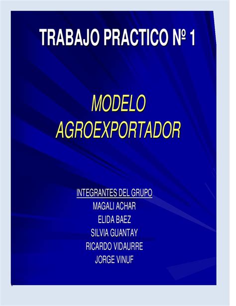 1 Modelo Agroexportador Tp 1 Preg 1 A 5 By German Kannemann Issuu