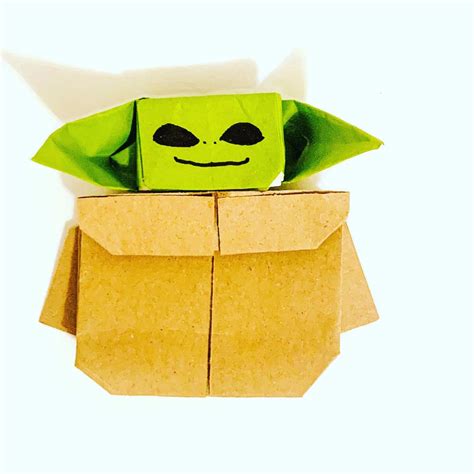 Origami Baby Yoda Designed By Myself Link For Tutorial Is In The