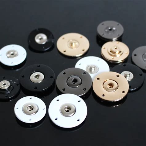 10 Pcslot Zinc Alloy Round Snap Buttons Fine Quality Metal Snap Button