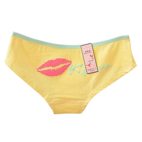 sexy cotton lingerie underwear women kiss me printed briefs knickers panties m ebay