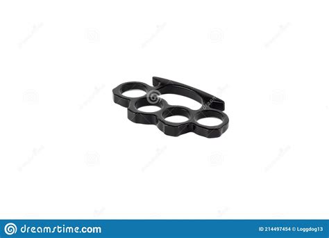 Black Brass Knuckles Stock Photo Image Of Combative 214497454