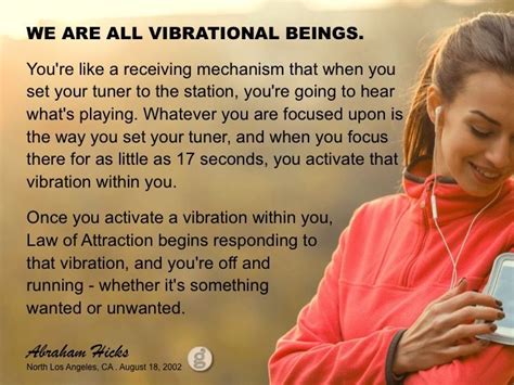Abraham Hicks Vibrational Beings Receiving Mechanism Tuner Focus For
