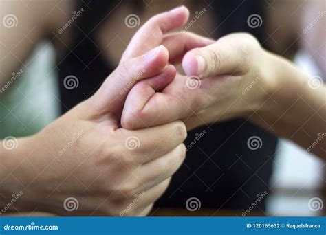 Woman Cracking Their Knuckles Stock Photo Image Of Break Noise