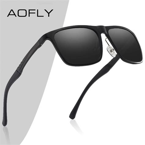 aofly brand design aluminum magnesium polarized sunglasses men 2020 fashion square driving
