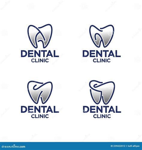 Set Collection Of Dental Care Logo Design With Modern Line Art Concept