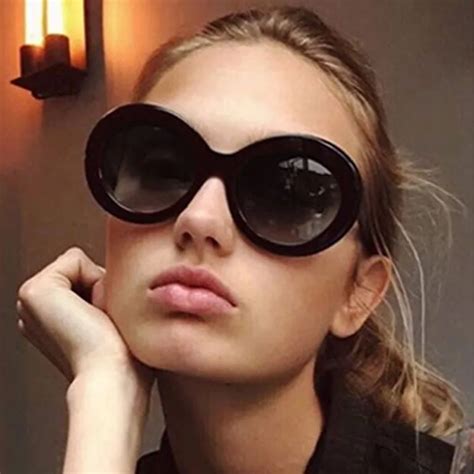 feishini high quality shop cobain classic black sunglasses women round brand designer luxury uvb