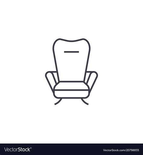 Recliner Line Icon Sign Royalty Free Vector Image