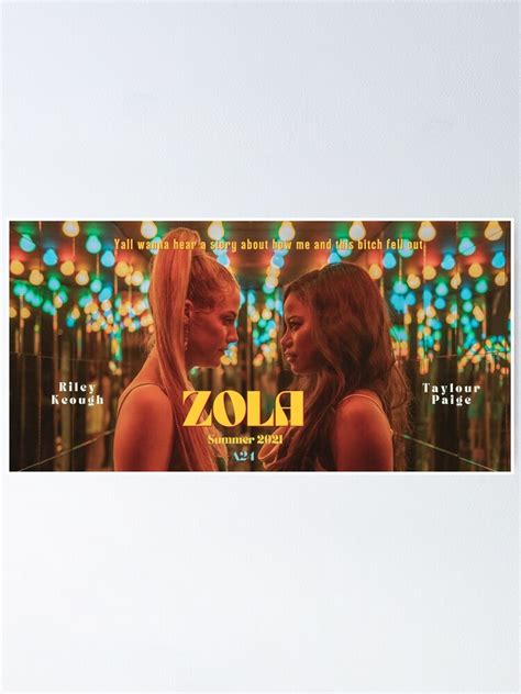 Zola A24 Film Poster Von Dreamyposters Redbubble