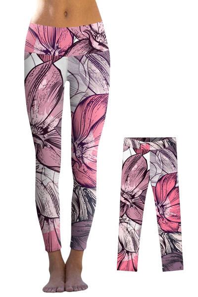 fantasia lucy dusty pink floral cute printed leggings mommy and me pineapple clothing