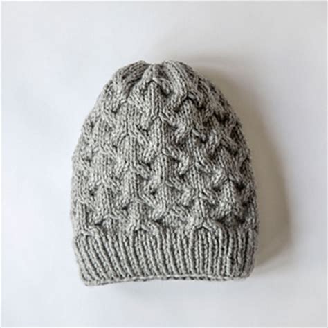 20 stitches and 24 rows = 4 skills used: Ravelry: Diamond Cable Knit Hat pattern by Leelee Knits