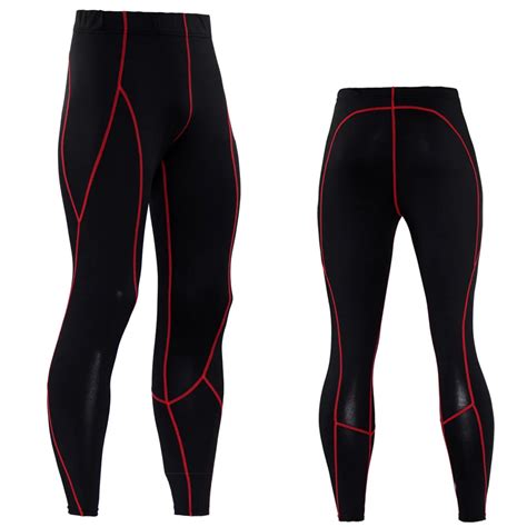 men compression pants solid spliced skinny leggings tights fitness joggers elastic bodybuilding
