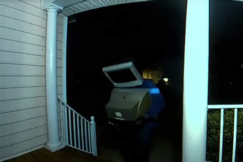 Man With Tv On Head Leaving Old Tvs On Neighborhood’s Porches — Video Nation And World News