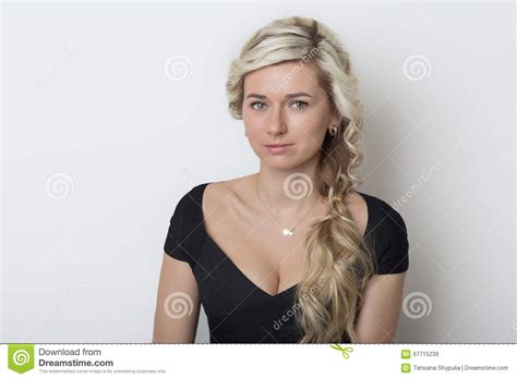 Beautiful Blonde Girl With Hair With Blond Hair No Make